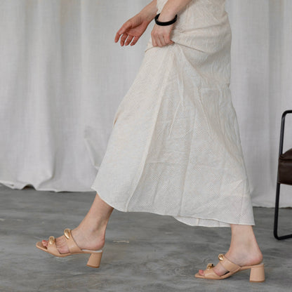 BARNET HEELS LIGHT TAN LEATHER