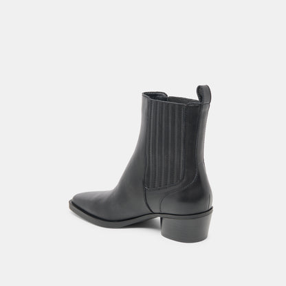 FAINT H2O BOOTIES BLACK LEATHER