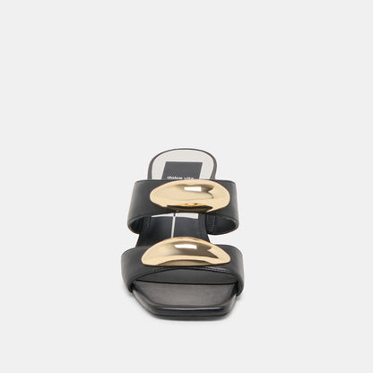 BARNET HEELS BLACK LEATHER