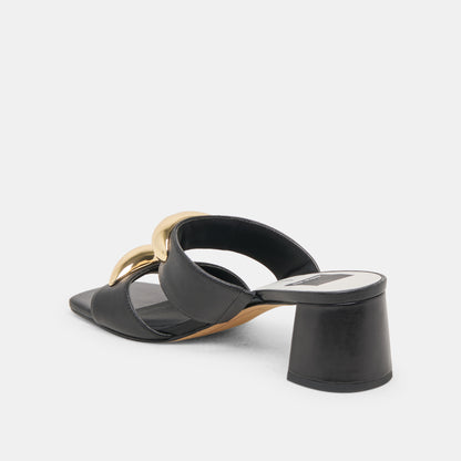 BARNET HEELS BLACK LEATHER