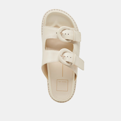 SHAUNY SANDALS BONE LEATHER