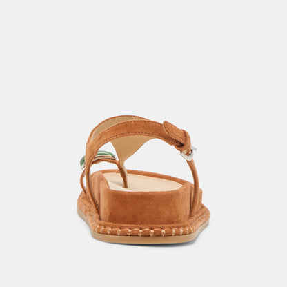 STEFAN GEMSTONE SANDALS CARAMEL SUEDE