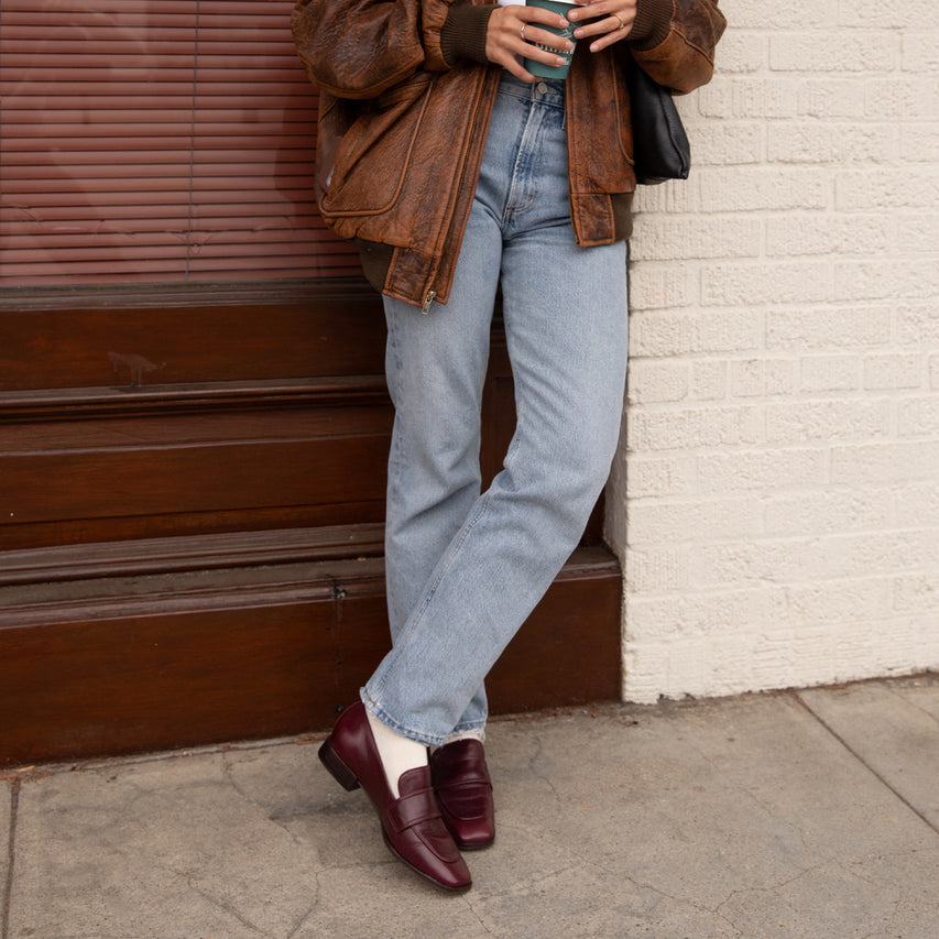 NYGEL LOAFERS CRANBERRY LEATHER