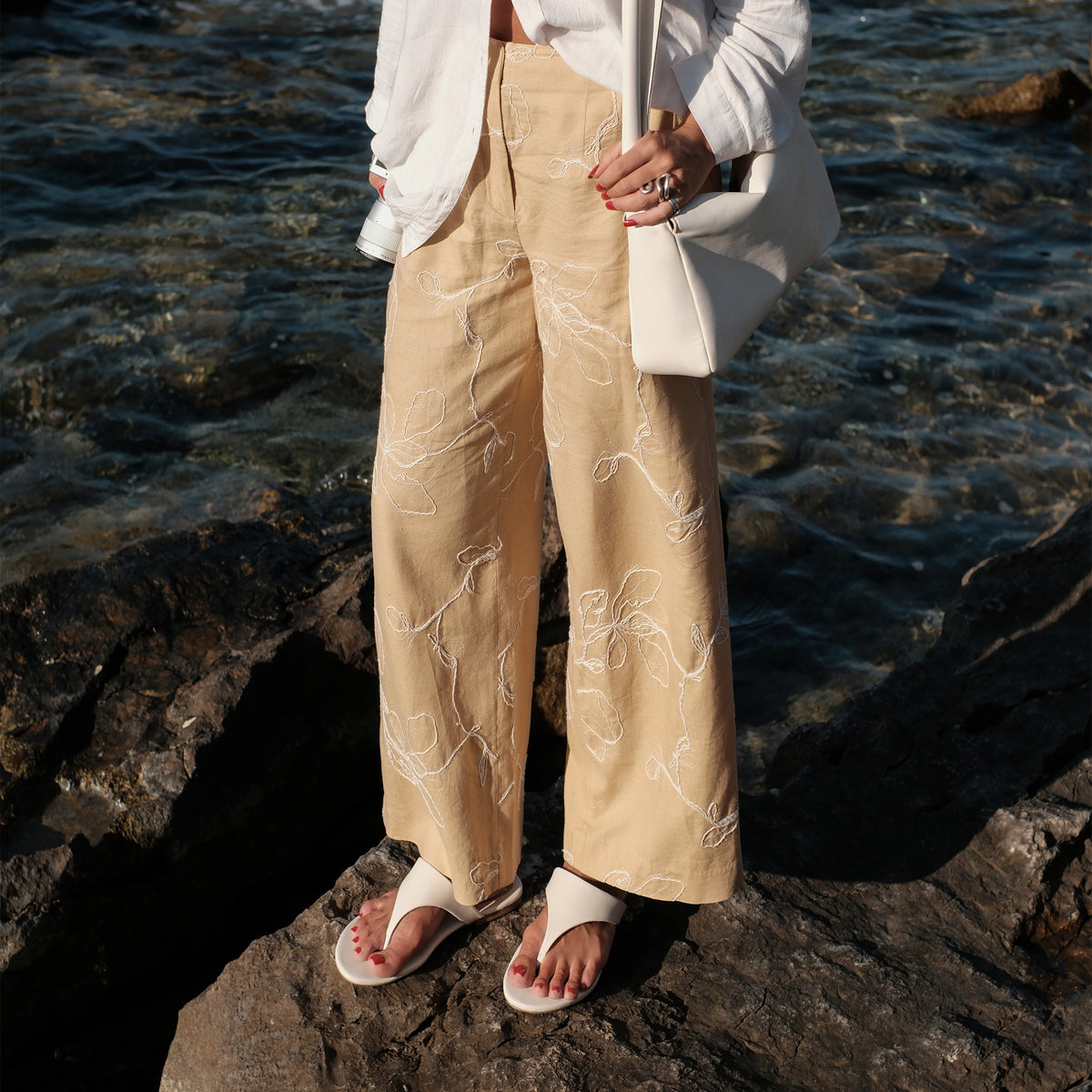 KITTLE SANDALS OFF WHITE LEATHER - view 2