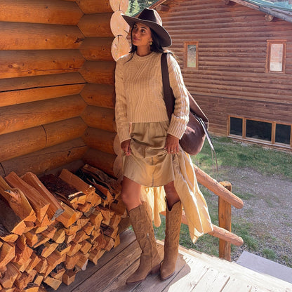 MIRLA BOOTS LT BROWN SUEDE