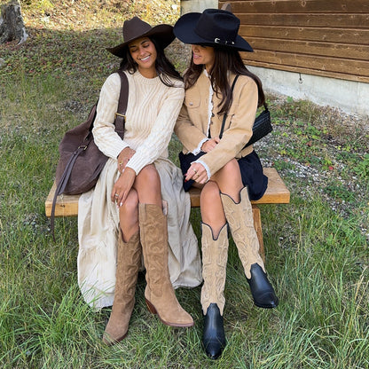 MIRLA BOOTS LT BROWN SUEDE