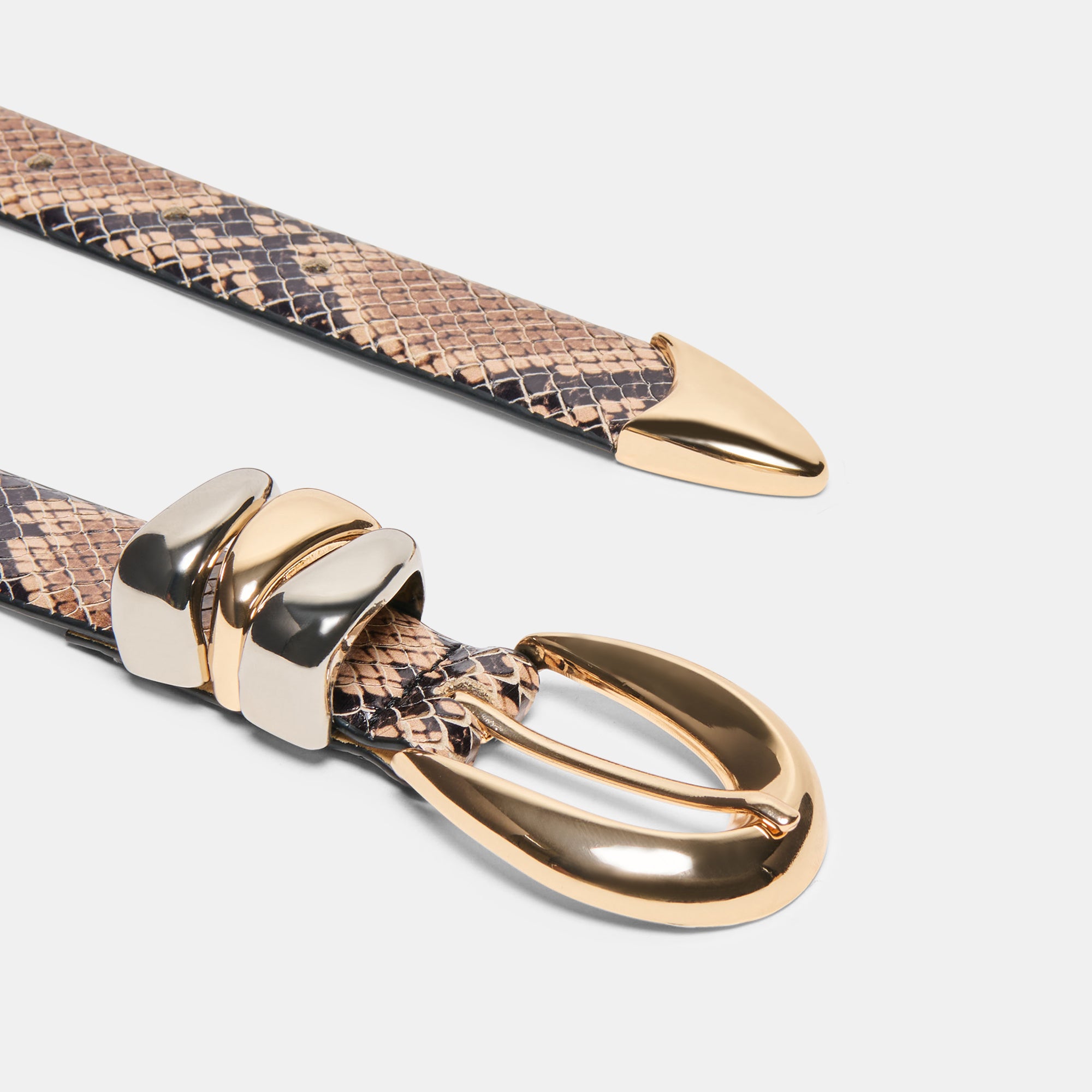 MIXED METAL BUCKLE BELT SNAKE - view 2