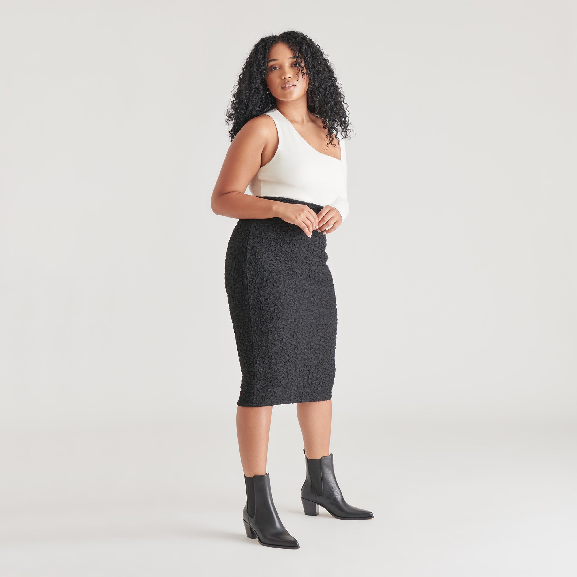 SHADIE H2O WIDE BOOTIES BLACK LEATHER - view 2