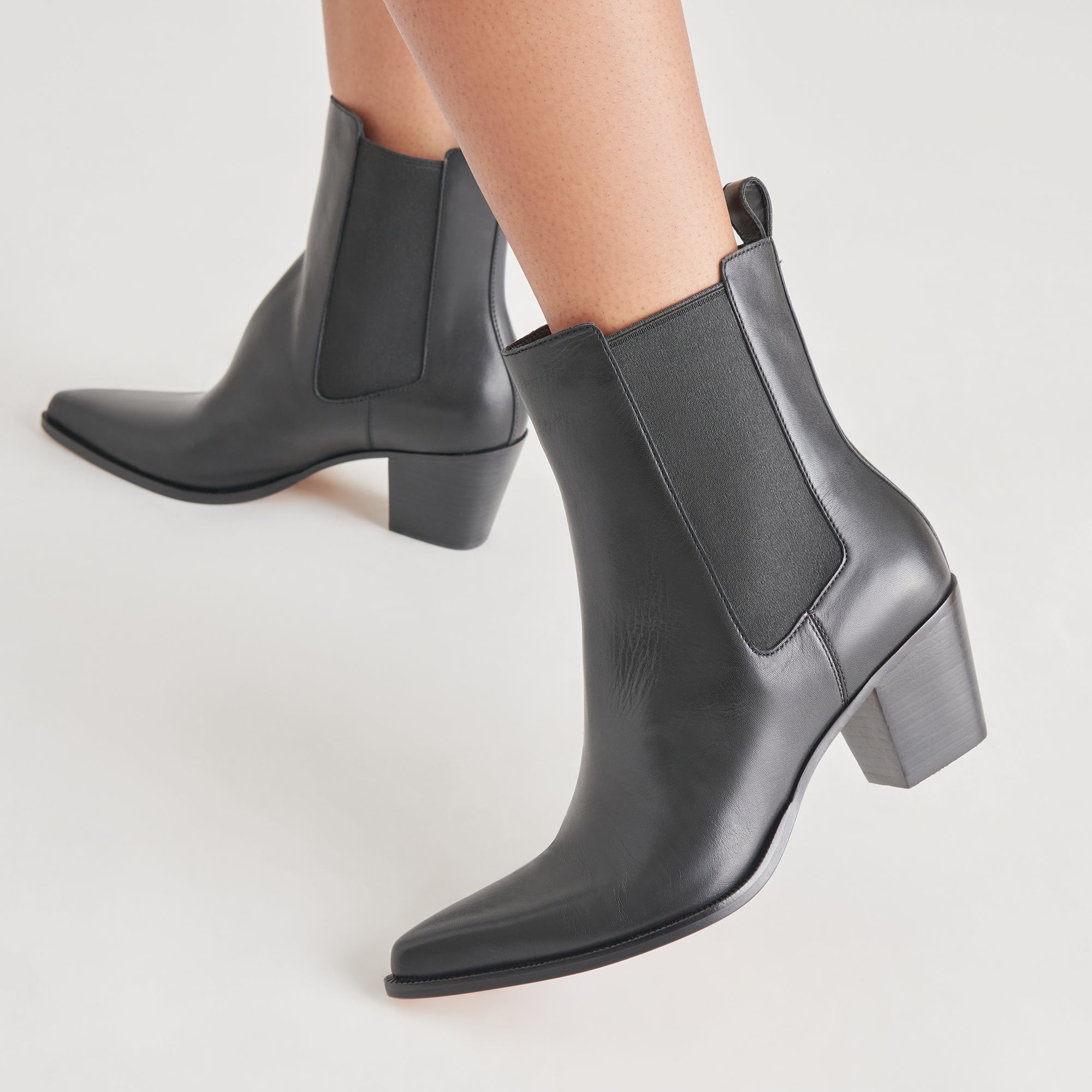 SHADIE H2O WIDE BOOTIES BLACK LEATHER - view 6