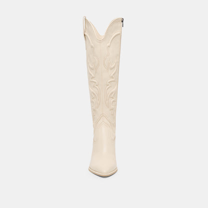 ALISA BOOTS CREME LEATHER