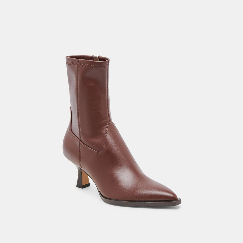 ARYA WIDE CALF BOOTS CHOCOLATE LEATHER