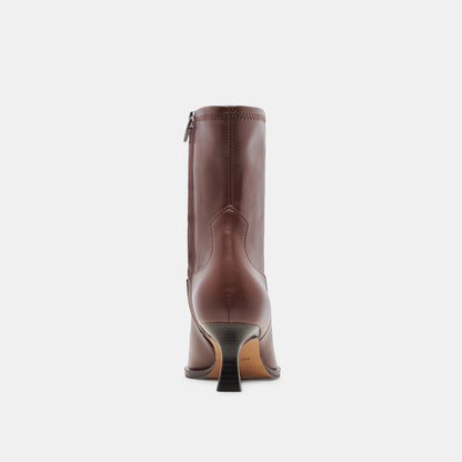 ARYA WIDE CALF BOOTS CHOCOLATE LEATHER