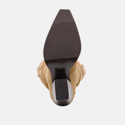 BUCKLY BOOTS CAMEL SUEDE