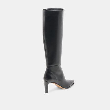 EMMI EXTRA WIDE CALF BOOTS BLACK LEATHER