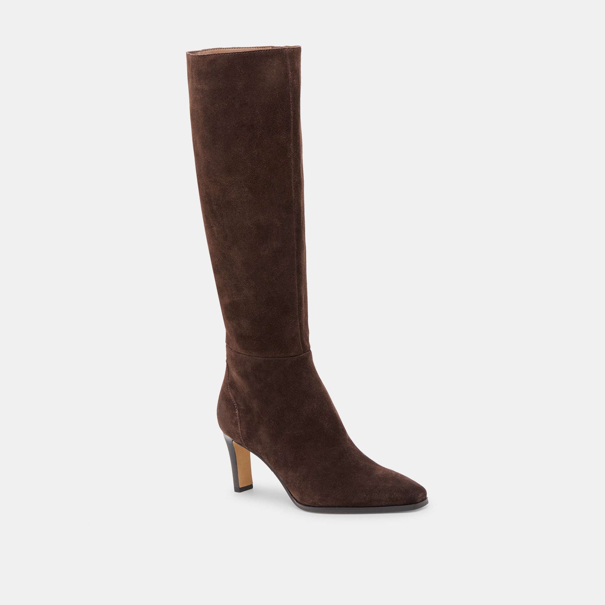 EMMI NARROW CALF BOOTS DK BROWN SUEDE - view 2