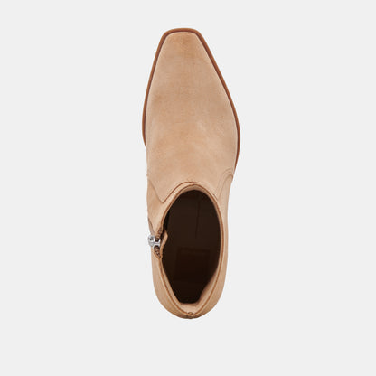 FAHARI H2O WIDE BOOTIES CAMEL SUEDE