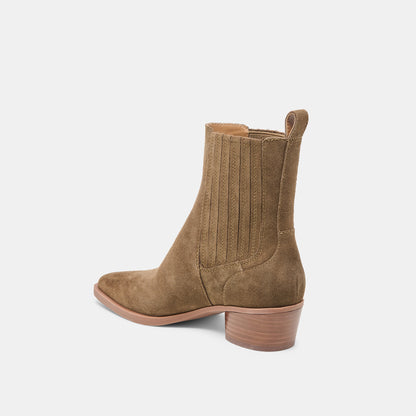 FAINT H2O BOOTIES OLIVE SUEDE