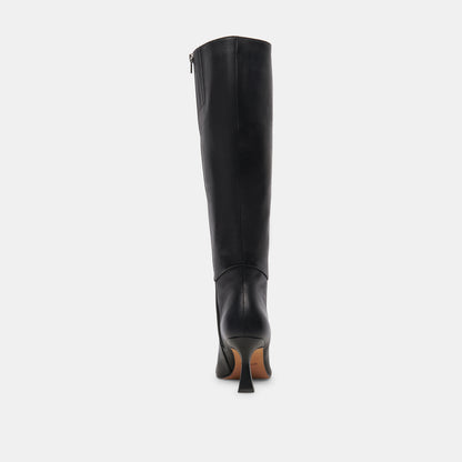 GYRA EXTRA WIDE CALF BOOTS BLACK LEATHER