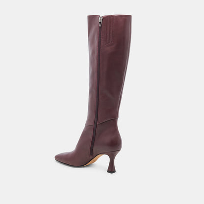 GYRA WIDE CALF BOOTS WINE LEATHER