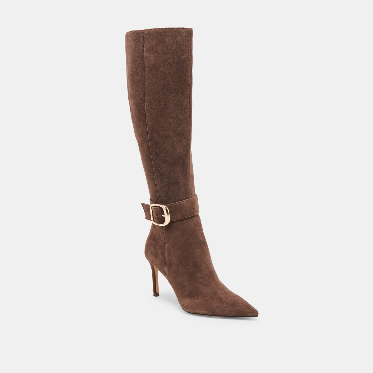 KINZY WIDE CALF BOOTS DK BROWN SUEDE - view 3
