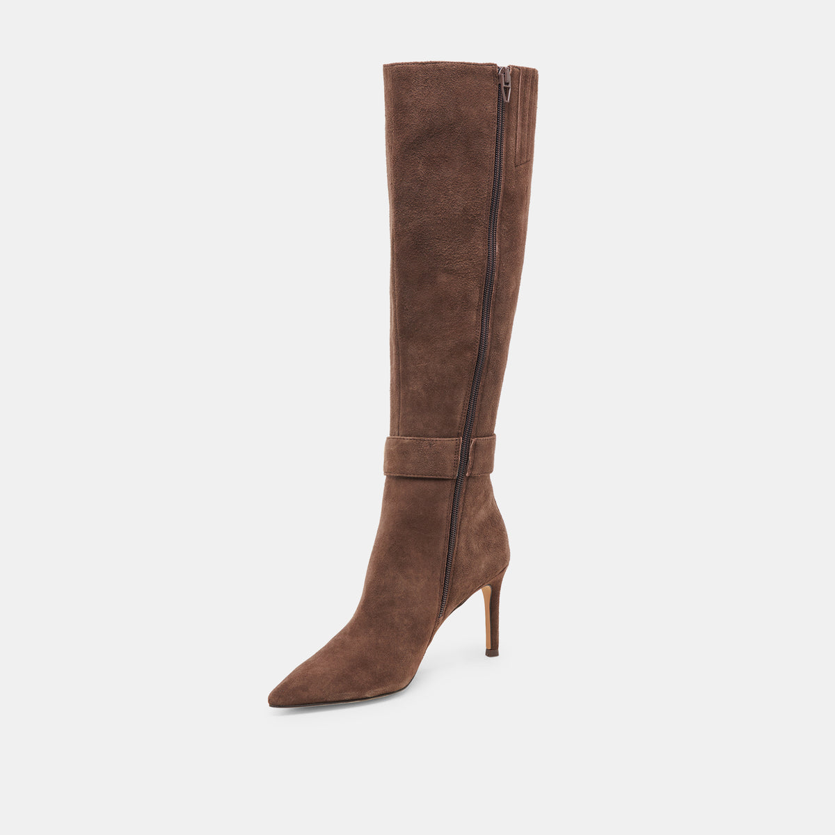 KINZY WIDE CALF BOOTS DK BROWN SUEDE - view 6