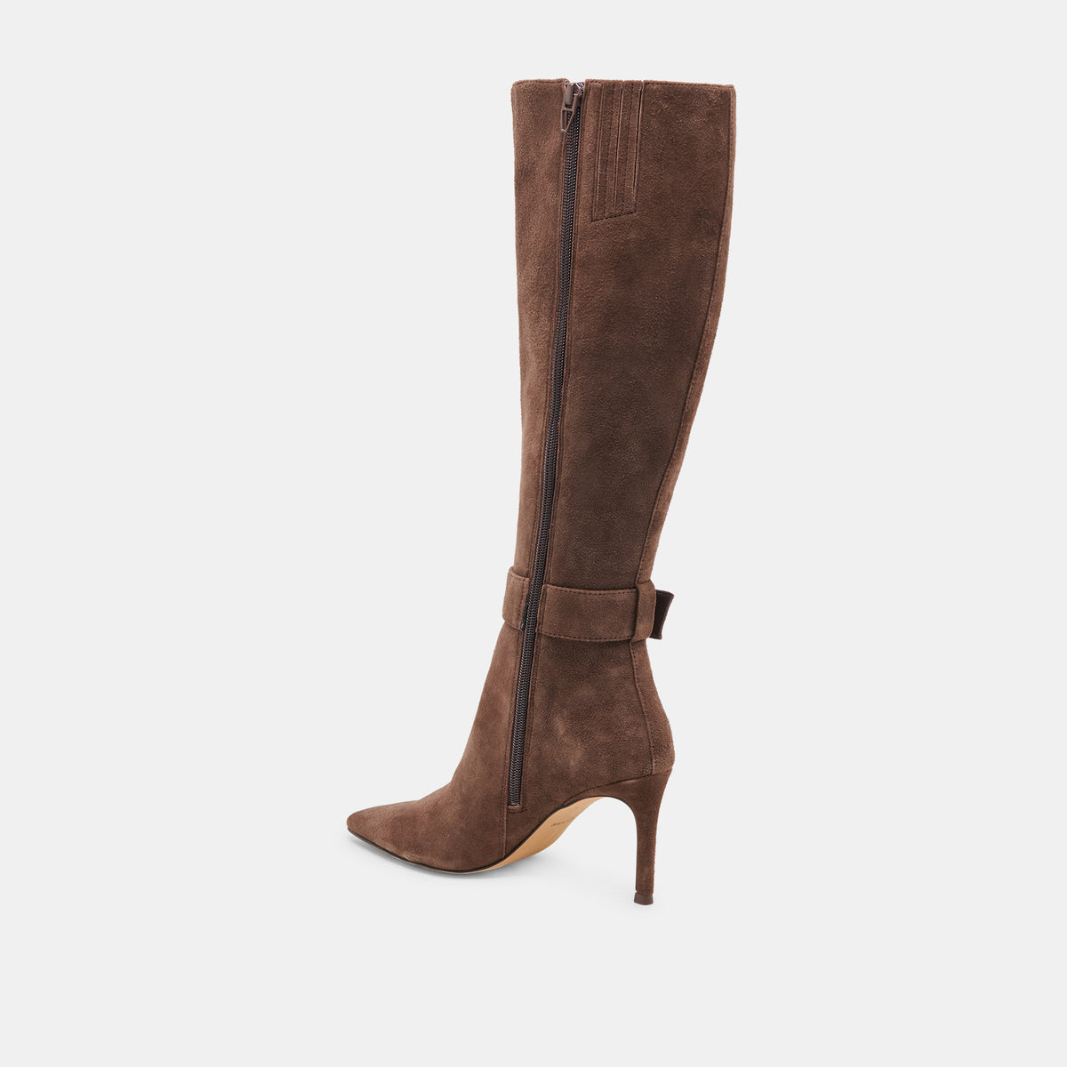 KINZY WIDE CALF BOOTS DK BROWN SUEDE - view 7
