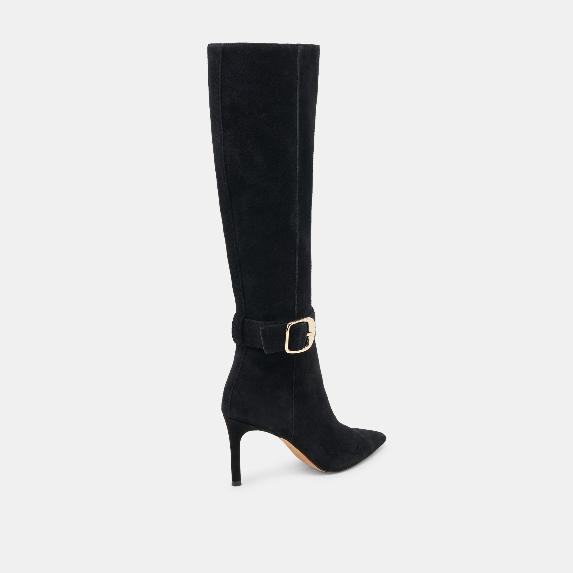 KINZY WIDE CALF BOOTS ONYX SUEDE - view 3