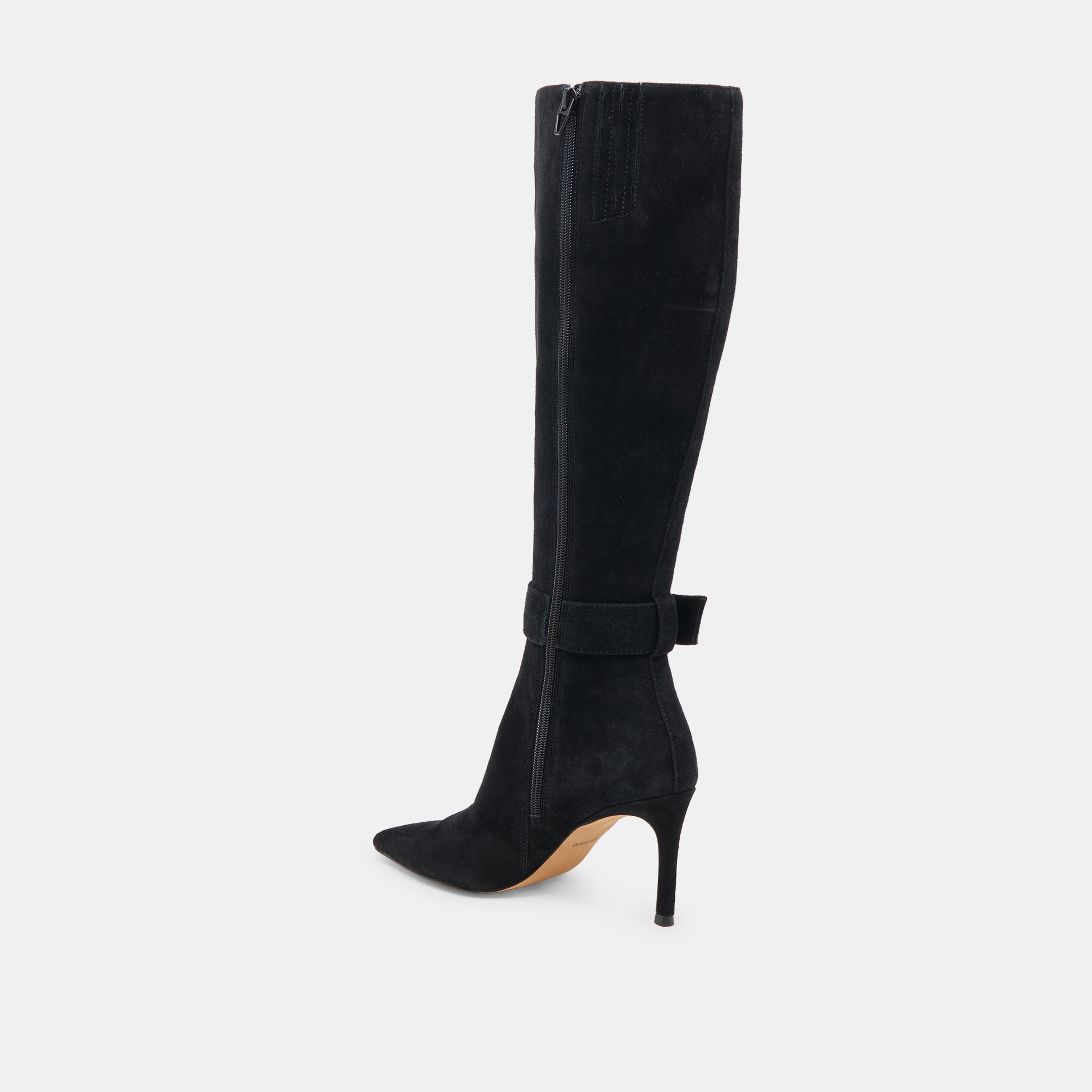 KINZY WIDE CALF BOOTS ONYX SUEDE - view 5