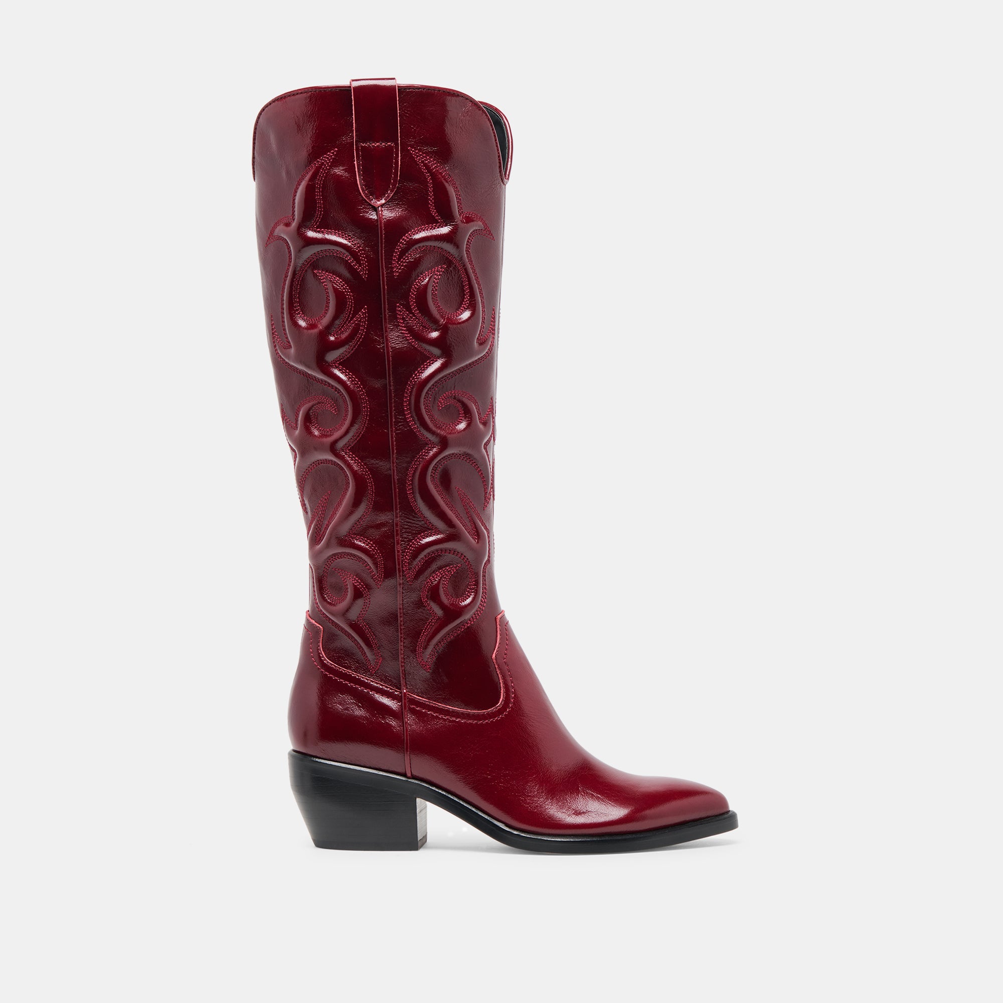 MIRLA EXTRA WIDE CALF BOOTS OXBLOOD LEATHER