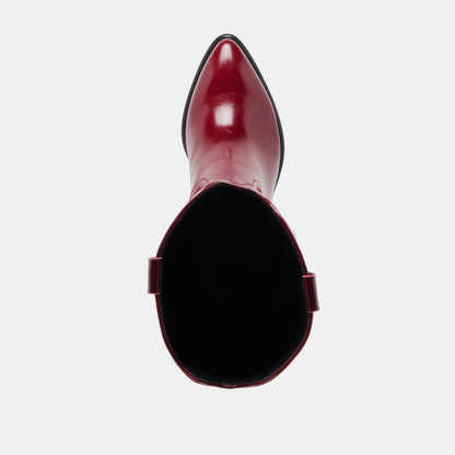 MIRLA EXTRA WIDE CALF BOOTS OXBLOOD LEATHER
