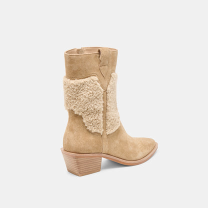 SALIL PLUSH BOOTS DK TAUPE SUEDE