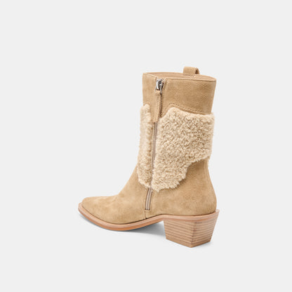 SALIL PLUSH BOOTS DK TAUPE SUEDE
