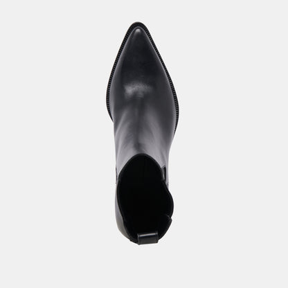 SHADIE H2O WIDE BOOTIES BLACK LEATHER