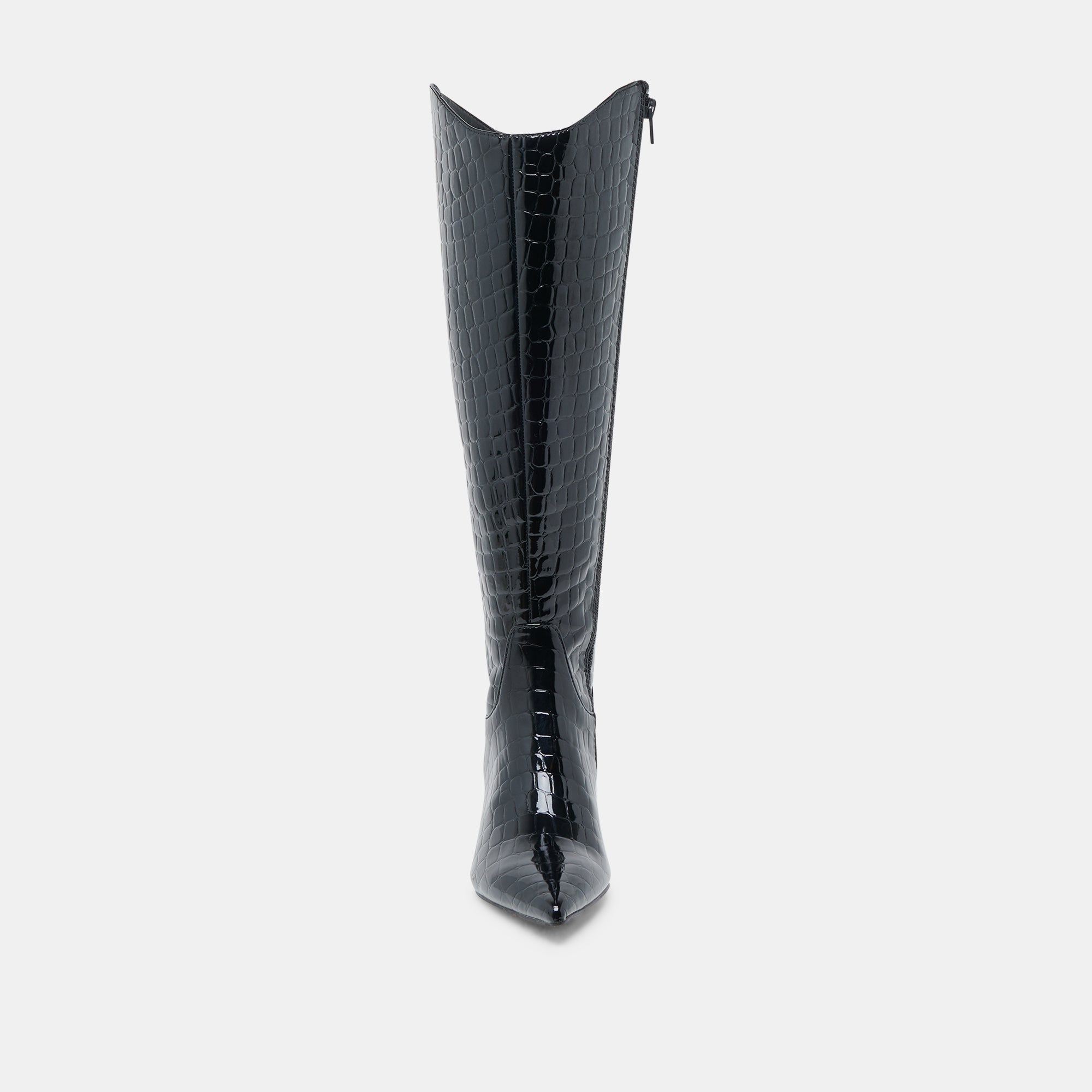 SHILAH WIDE CALF BOOTS NOIR EMBOSSED LEATHER - view 8