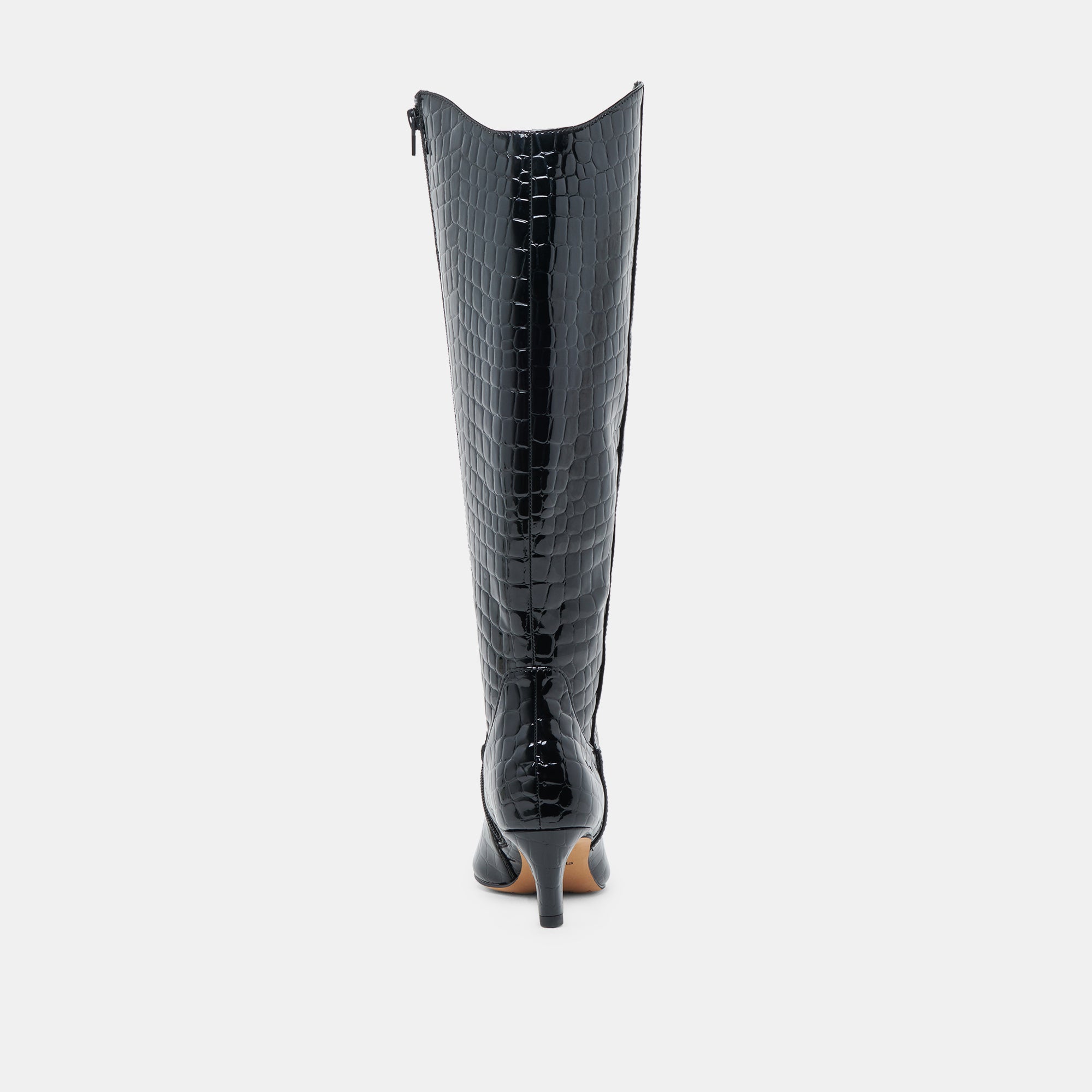 SHILAH WIDE CALF BOOTS NOIR EMBOSSED LEATHER - view 9