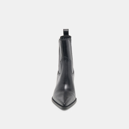 SLIM BOOTIES BLACK LEATHER