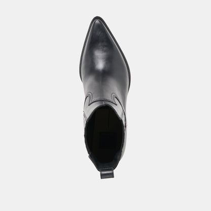 SLIM BOOTIES BLACK LEATHER