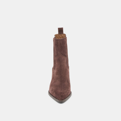 SLIM BOOTIES MAHOGANY SUEDE