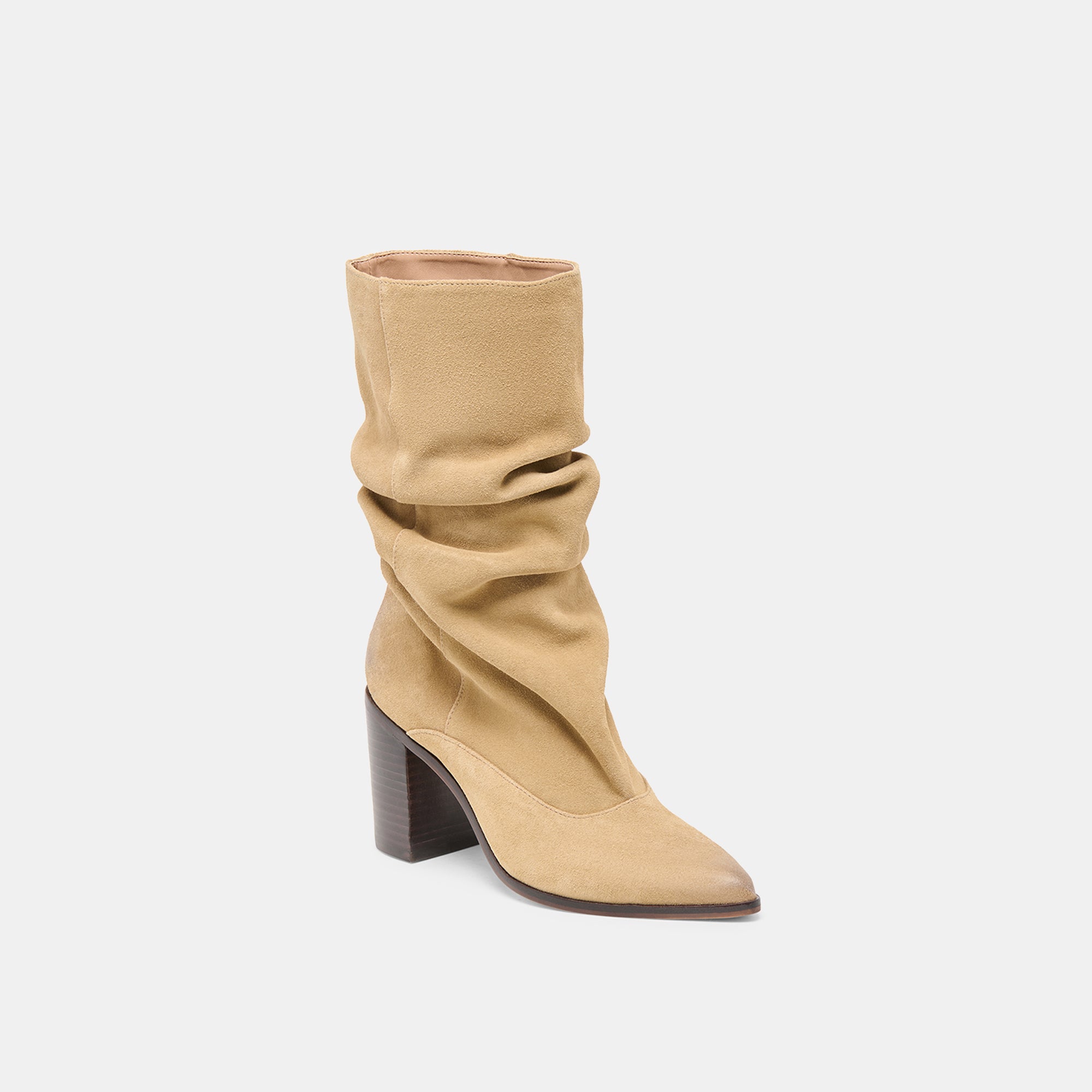 TALINA WIDE CALF BOOTS DK TAUPE SUEDE - view 3