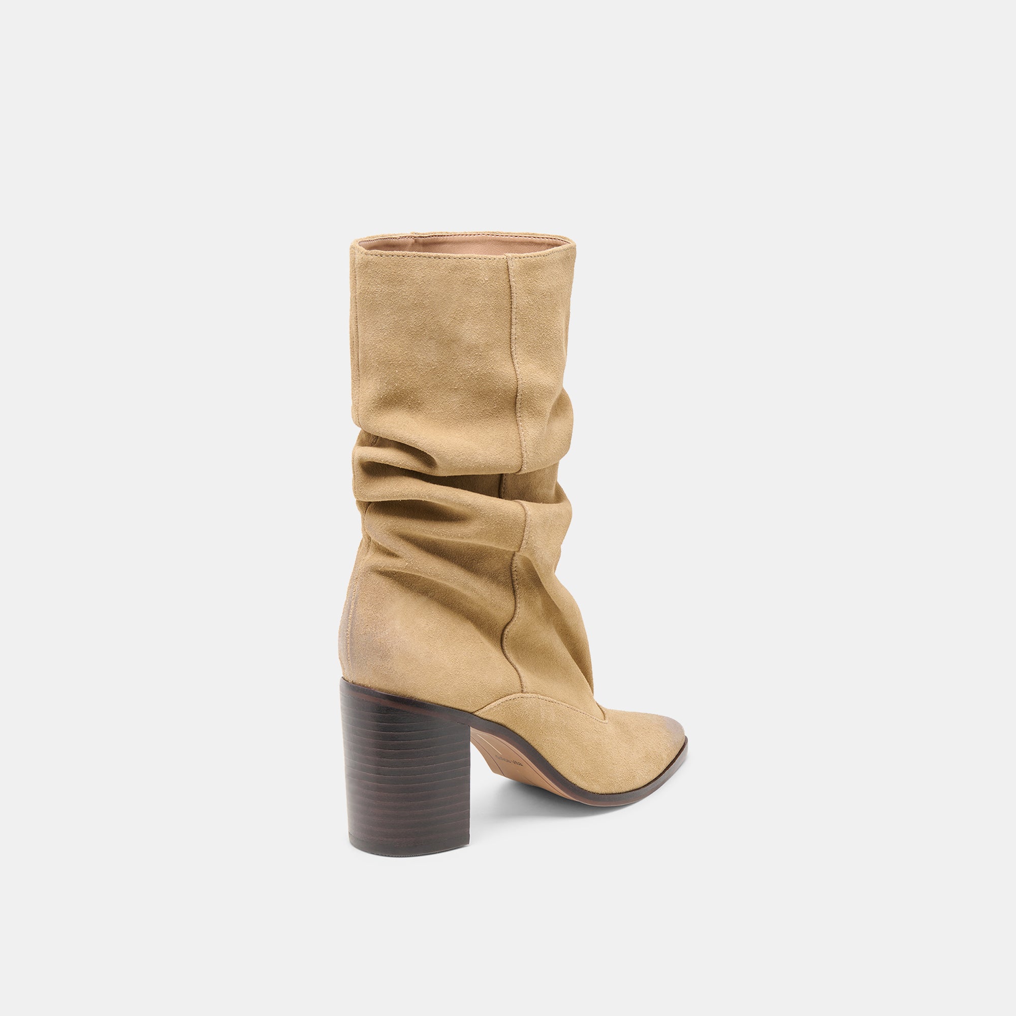TALINA WIDE CALF BOOTS DK TAUPE SUEDE - view 5