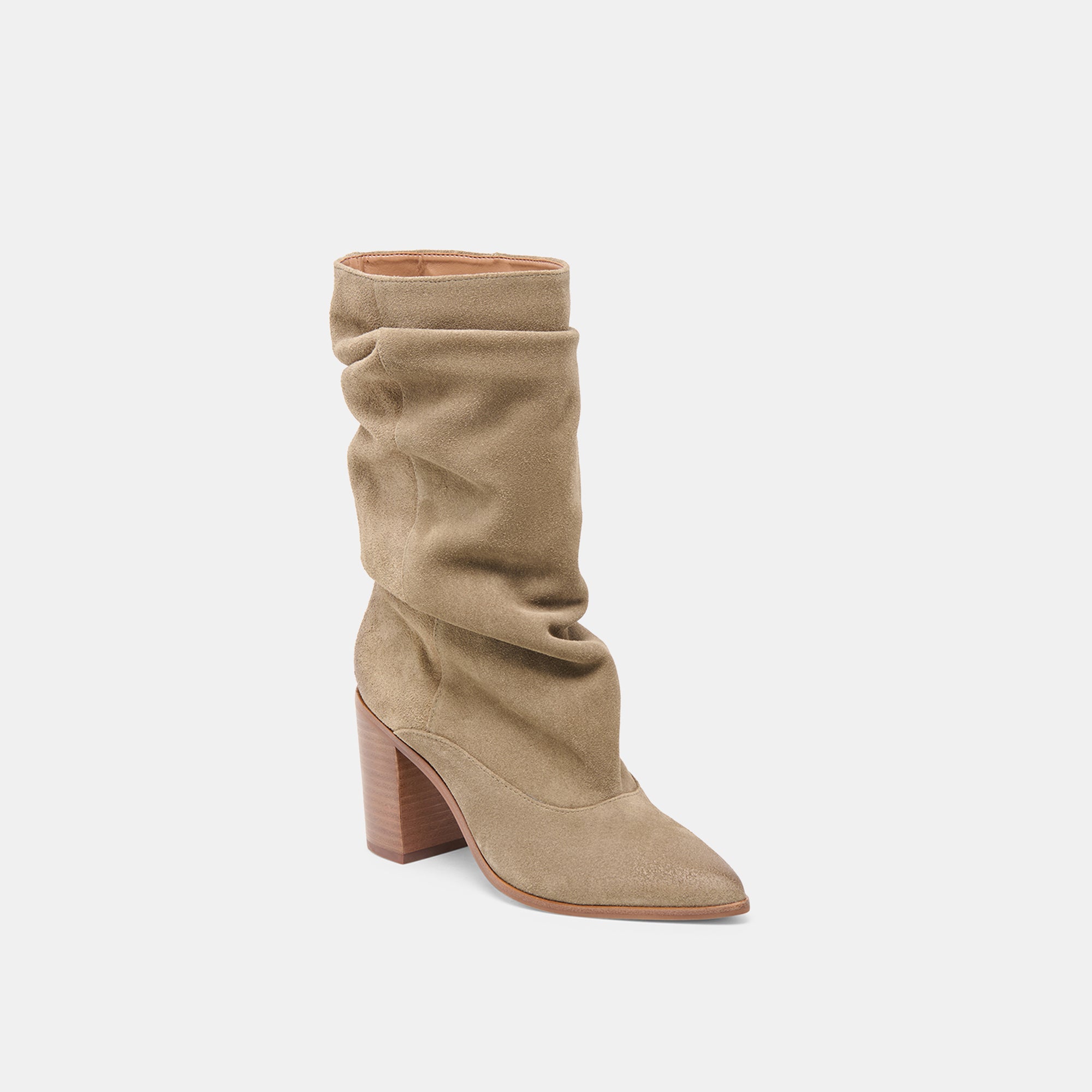 TALINA WIDE CALF BOOTS OLIVE SUEDE - view 2