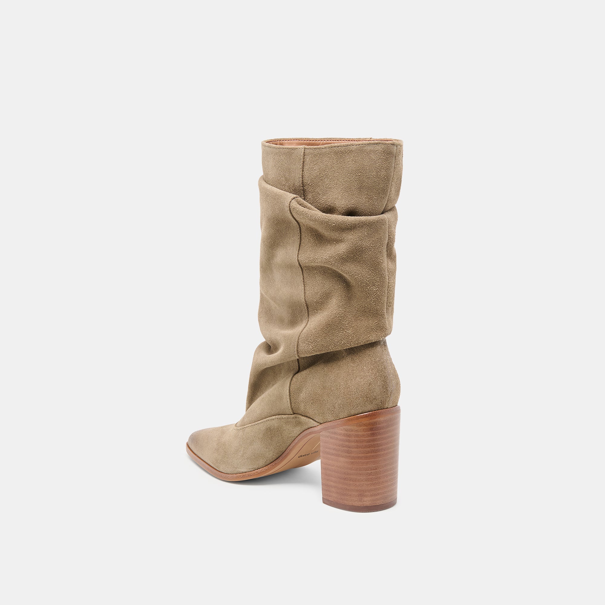 TALINA WIDE CALF BOOTS OLIVE SUEDE - view 5