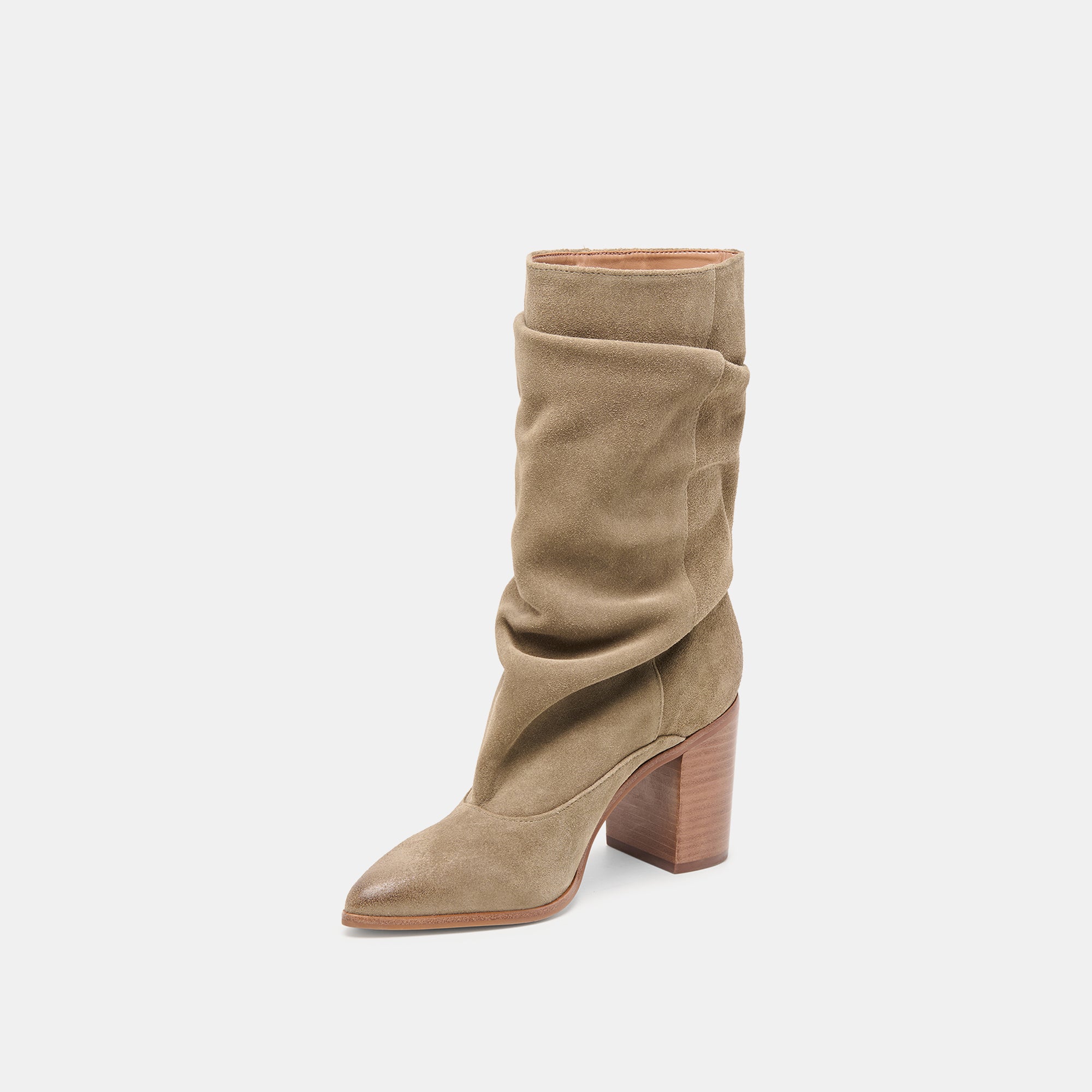 TALINA WIDE CALF BOOTS OLIVE SUEDE - view 4