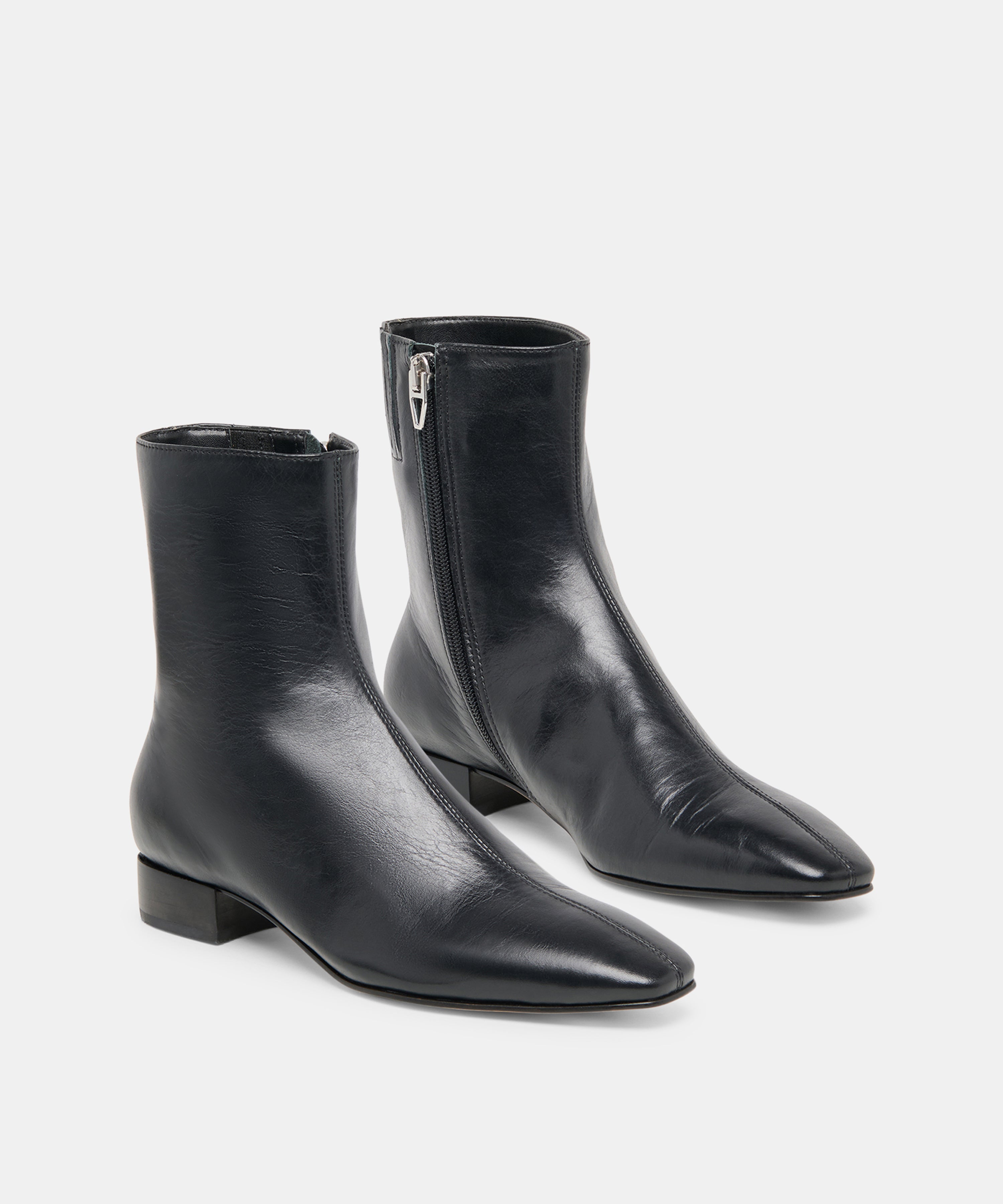 TARINE BOOTIES BLACK LEATHER - view 2