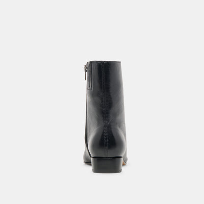 TARINE BOOTIES BLACK LEATHER
