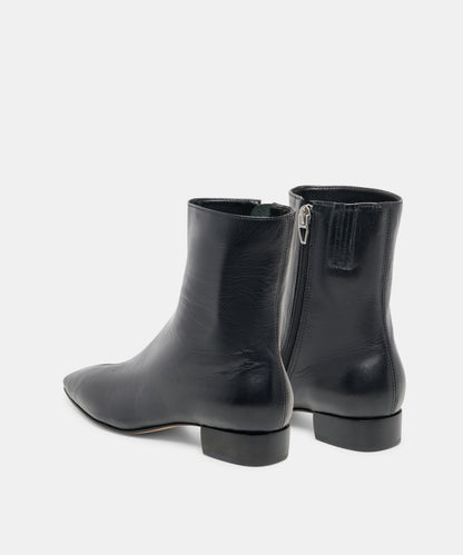 TARINE BOOTIES BLACK LEATHER
