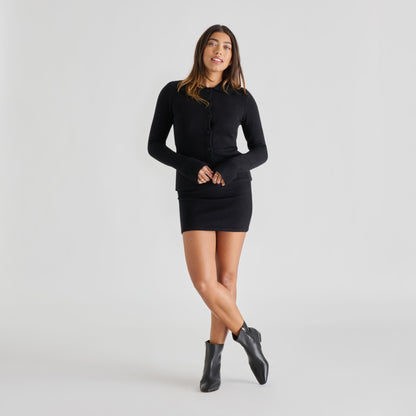 TARINE BOOTIES BLACK LEATHER