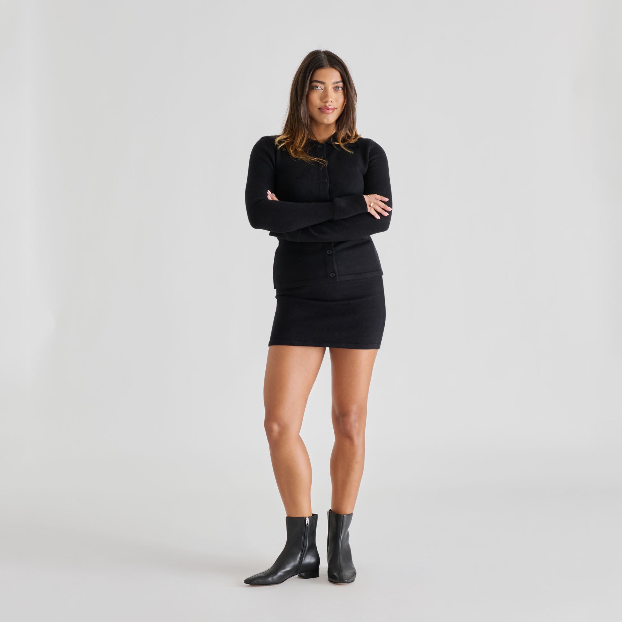 TARINE BOOTIES BLACK LEATHER - view 4