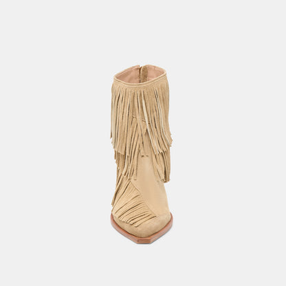 TOREY BOOTIES DK TAUPE SUEDE