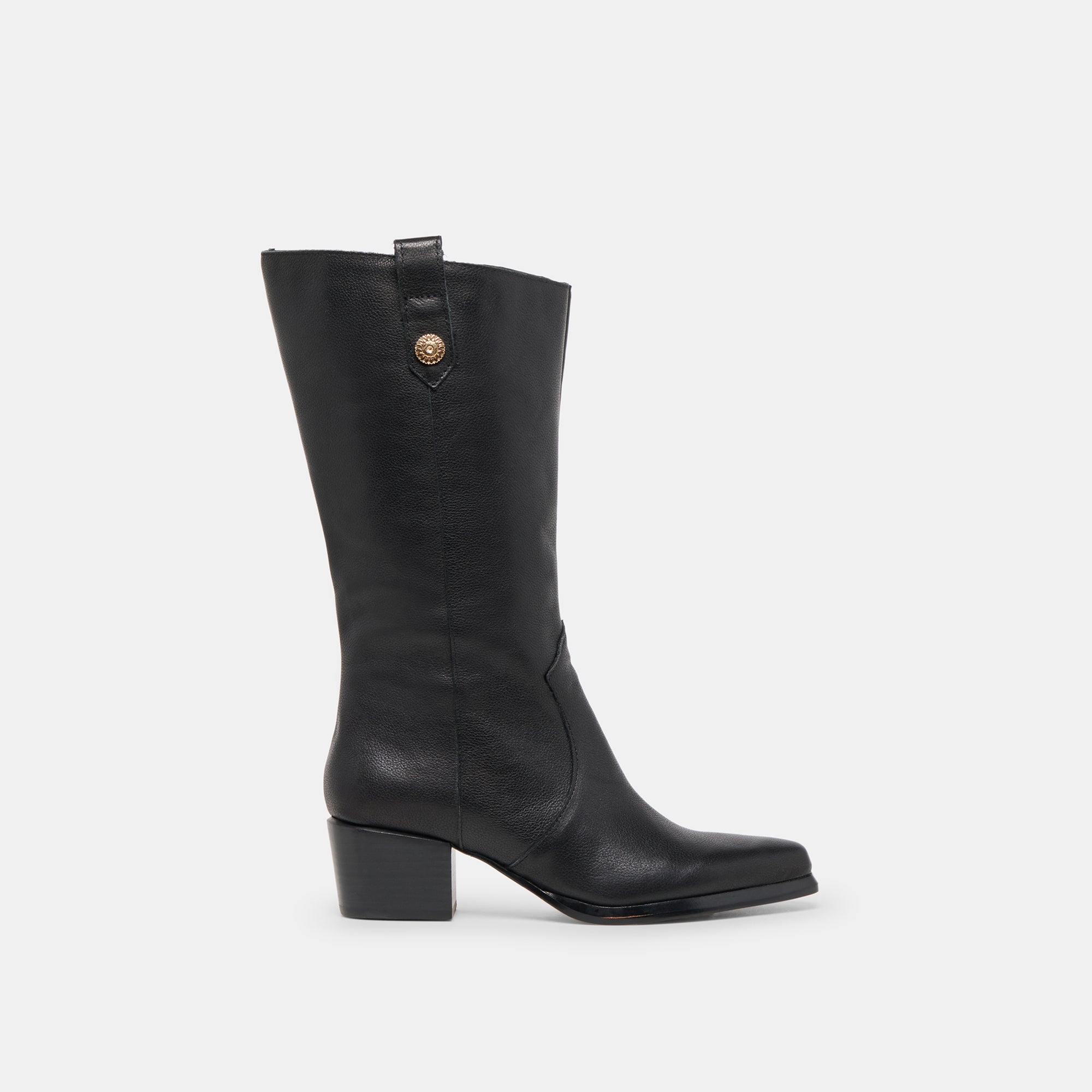 VERN WIDE CALF BOOTS BLACK LEATHER